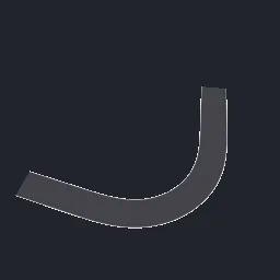 Recorded render of Clothoid transition road