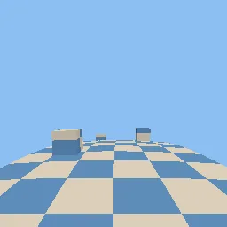 Recorded render of Curved world bend by camera distance