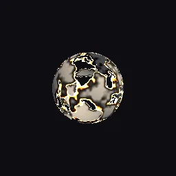 Recorded render of Noise dissolve with a burning edge