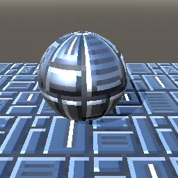 Recorded render of Pixel-art sci-fi hull panels with glowing lights