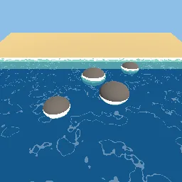 Recorded render of Toon water with depth bands and contact foam