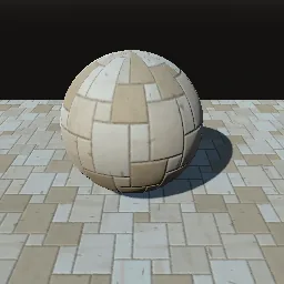 Recorded render of Versailles pattern stone pavers